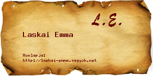 Laskai Emma névjegykártya